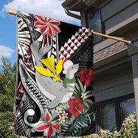 Hawaii Monk Seal Santa Garden Flag Hibiscus Kakau Pattern Mele Kalikimaka