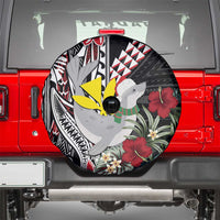 Hawaii Monk Seal Santa Spare Tire Cover Hibiscus Kakau Pattern Mele Kalikimaka
