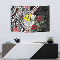 Hawaii Monk Seal Santa Tapestry Hibiscus Kakau Pattern Mele Kalikimaka LT9 - Polynesian Pride