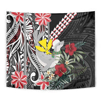 Hawaii Monk Seal Santa Tapestry Hibiscus Kakau Pattern Mele Kalikimaka LT9 - Polynesian Pride