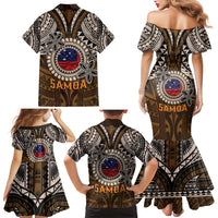 Samoa Warrior Family Matching Mermaid Dress and Hawaiian Shirt The Mighty Samoan Warrior Spirit
