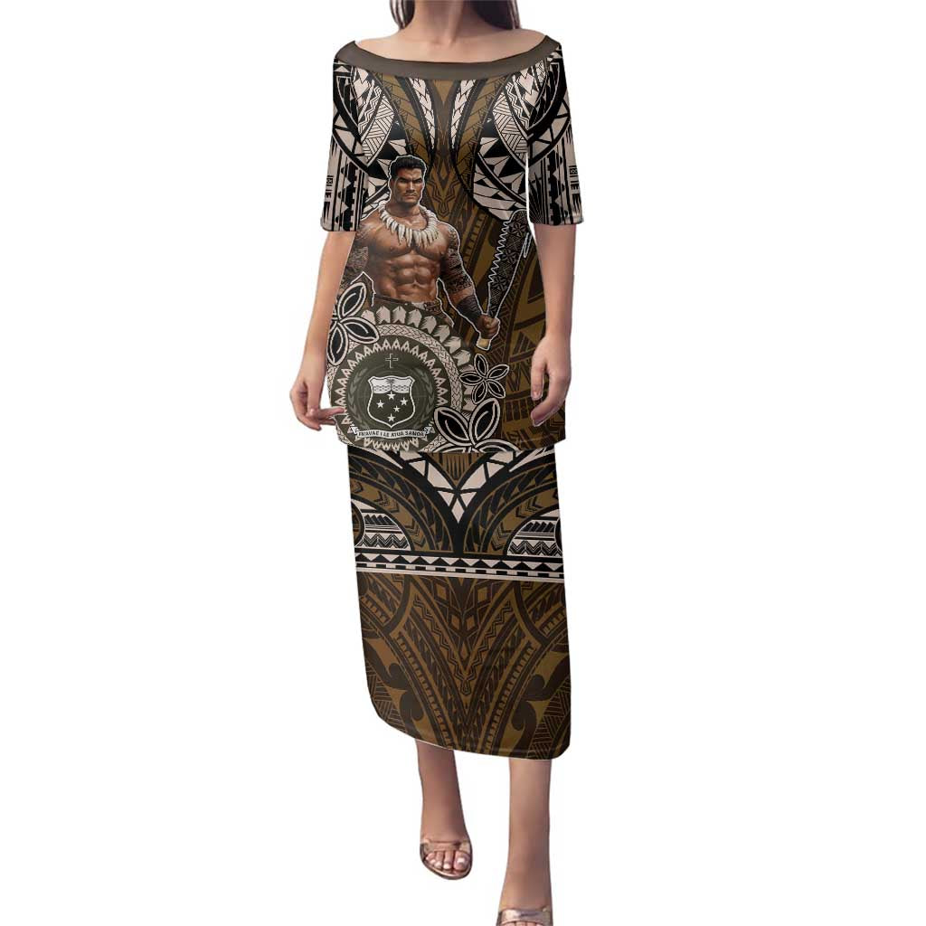 Samoa Warrior Family Matching Puletasi and Hawaiian Shirt The Mighty Samoan Warrior Spirit