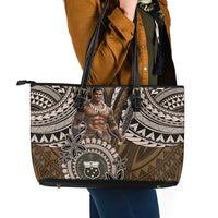 Samoa Warrior Leather Tote Bag The Mighty Samoan Warrior Spirit LT9 - Polynesian Pride