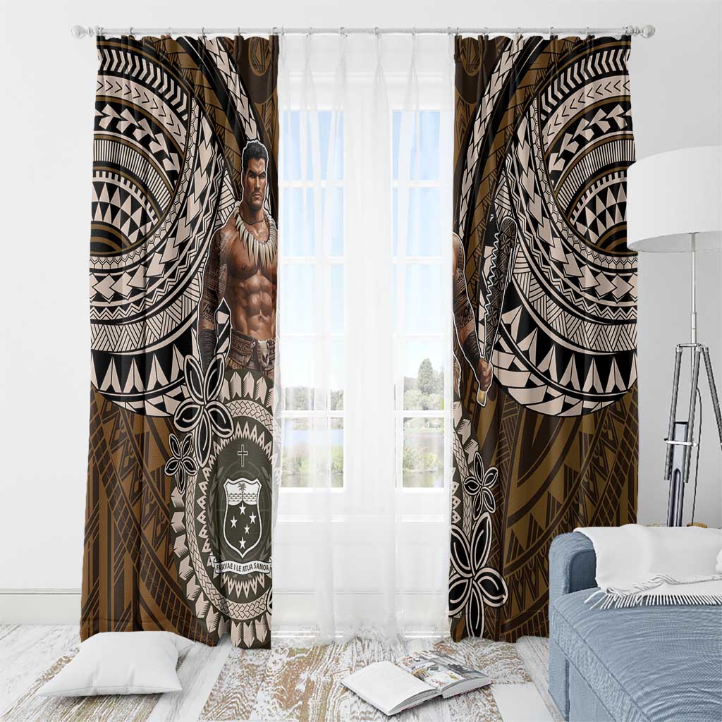Samoa Warrior Window Curtain The Mighty Samoan Warrior Spirit