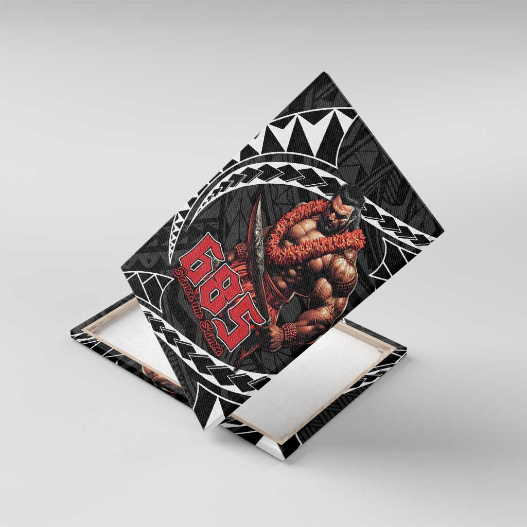 Samoan Pride Polynesian Tribal Warrior Canvas Wall Art 685 Samoa Mo Samoa