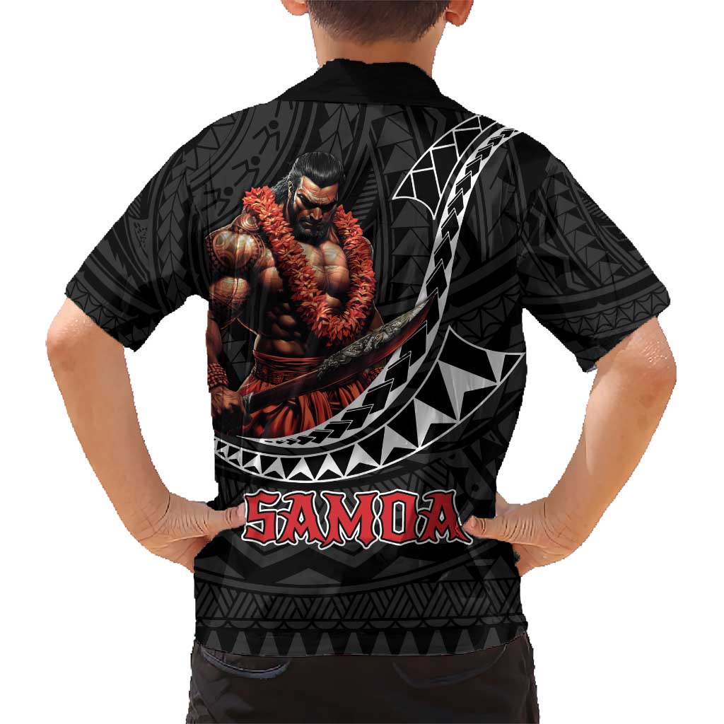 Samoan Pride Polynesian Tribal Warrior Kid Hawaiian Shirt 685 Samoa Mo Samoa