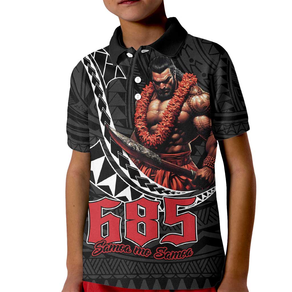 Samoan Pride Polynesian Tribal Warrior Kid Polo Shirt 685 Samoa Mo Samoa