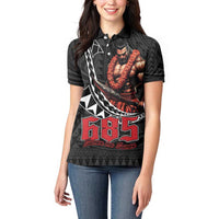 Samoan Pride Polynesian Tribal Warrior Women Polo Shirt 685 Samoa Mo Samoa LT9 - Polynesian Pride
