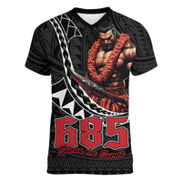 Samoan Pride Polynesian Tribal Warrior Women V-Neck T-Shirt 685 Samoa Mo Samoa