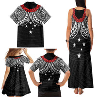 Samoan Tanoa Kava Bowl Ula Fala Family Matching Tank Maxi Dress and Hawaiian Shirt Polynesian Tribal Vibe