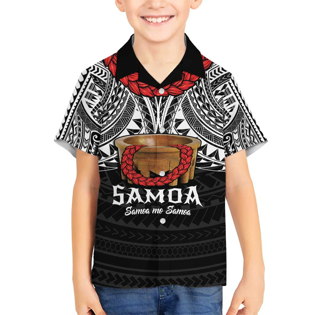 Samoan Tanoa Kava Bowl Ula Fala Family Matching Tank Maxi Dress and Hawaiian Shirt Polynesian Tribal Vibe