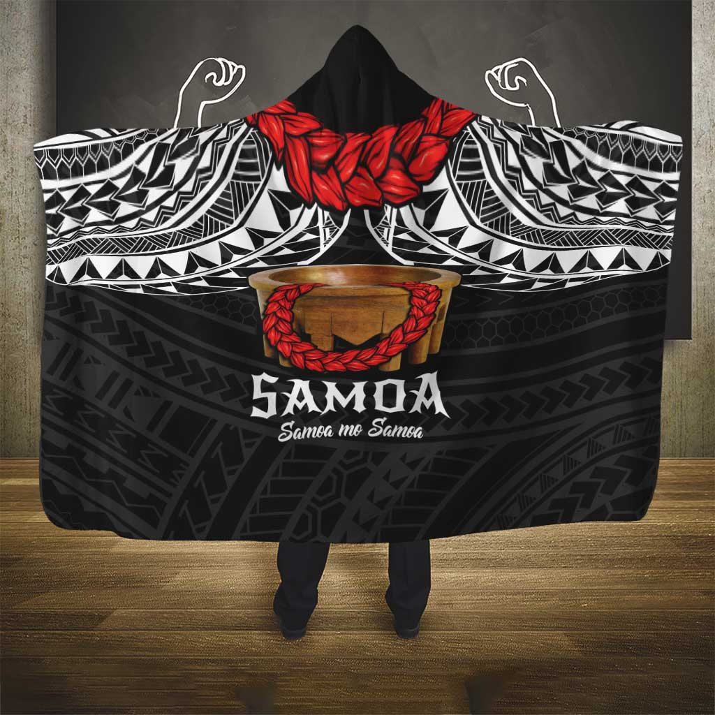 Samoan Tanoa Kava Bowl Ula Fala Hooded Blanket Polynesian Tribal Vibe LT9 - Polynesian Pride