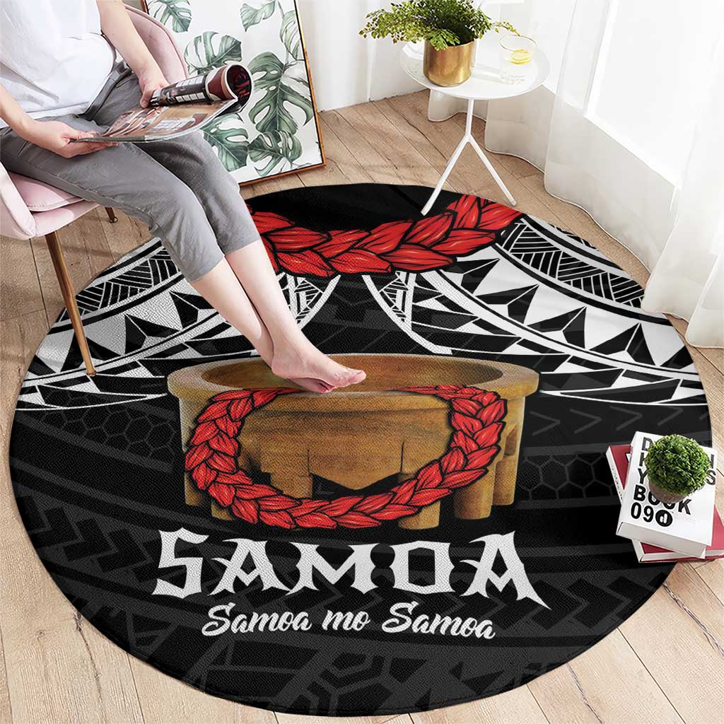 Samoan Tanoa Kava Bowl Ula Fala Round Carpet Polynesian Tribal Vibe LT9 - Polynesian Pride