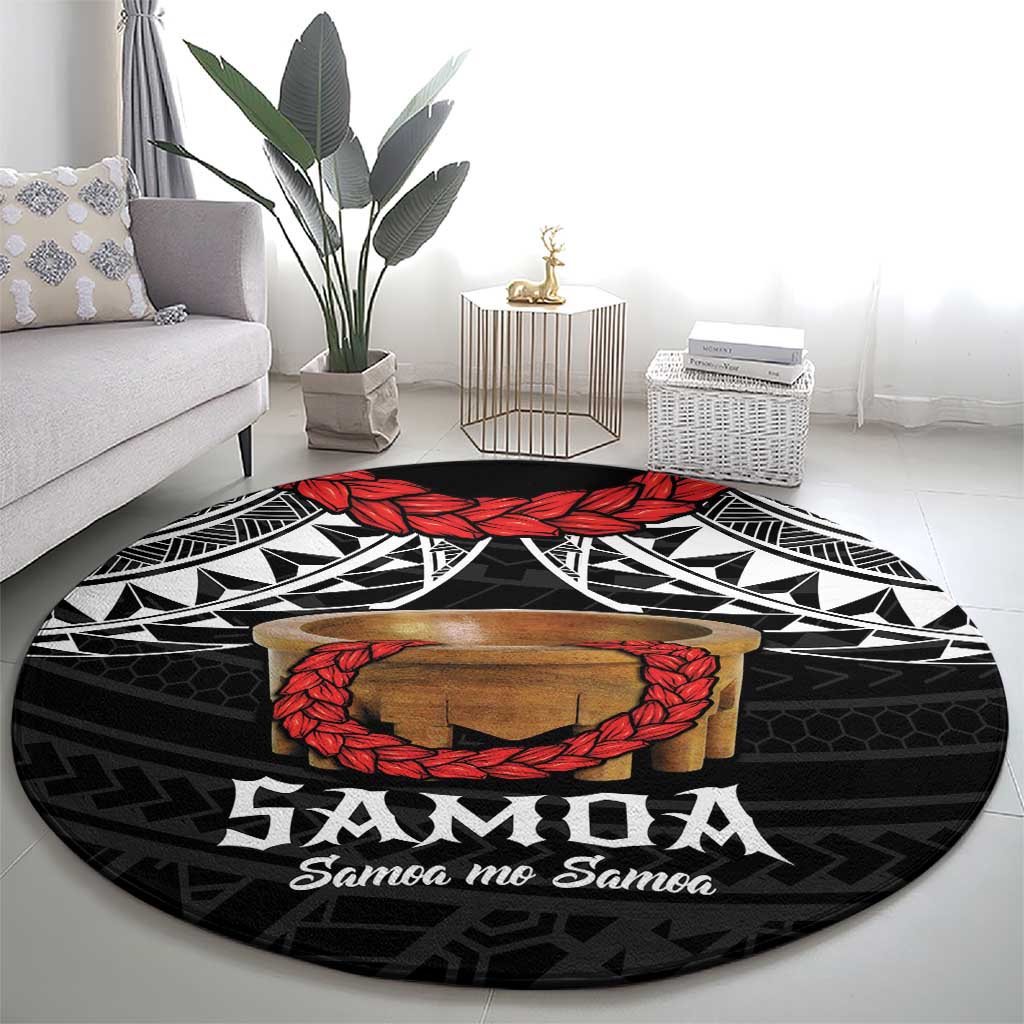 Samoan Tanoa Kava Bowl Ula Fala Round Carpet Polynesian Tribal Vibe LT9 - Polynesian Pride
