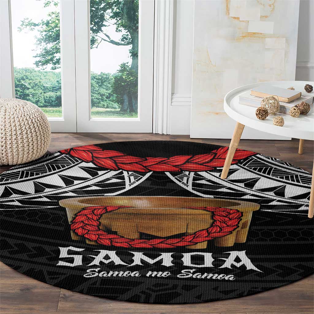 Samoan Tanoa Kava Bowl Ula Fala Round Carpet Polynesian Tribal Vibe LT9 - Polynesian Pride