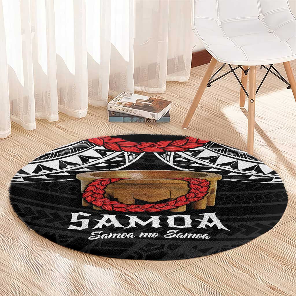 Samoan Tanoa Kava Bowl Ula Fala Round Carpet Polynesian Tribal Vibe LT9 - Polynesian Pride