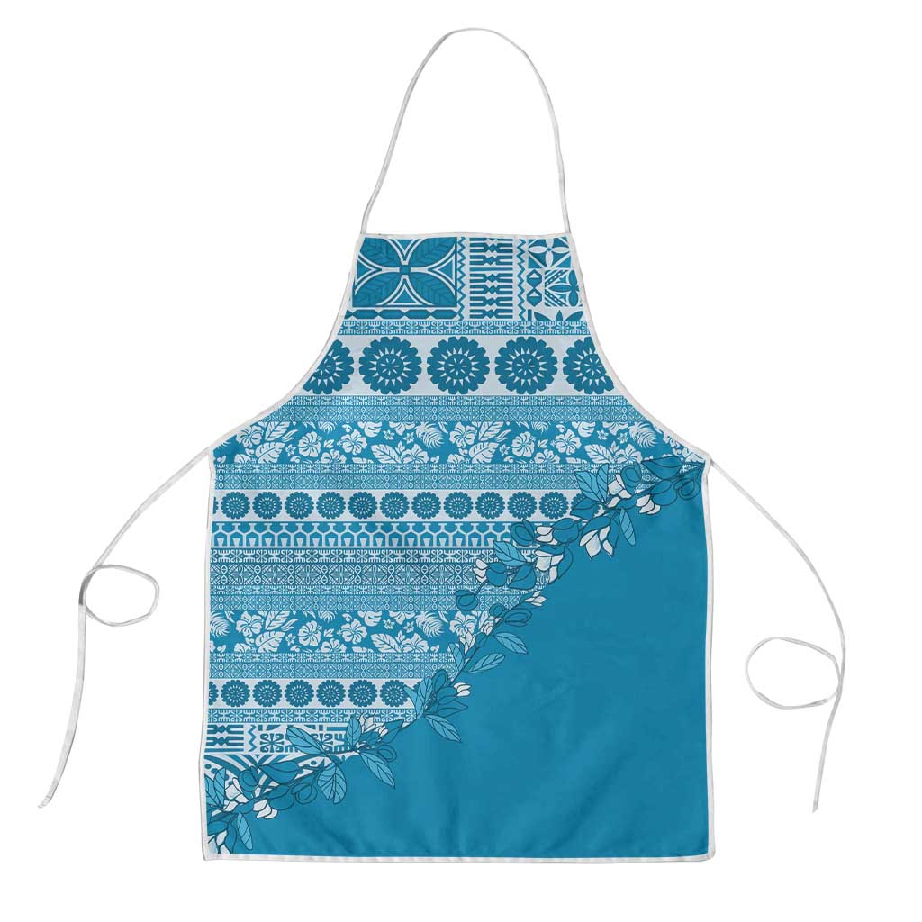 Fiji Marau na Kerisimasi Apron Aqua Tagimoucia Tapa Masi Tribal LT9 Aqua - Polynesian Pride