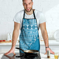Fiji Marau na Kerisimasi Apron Aqua Tagimoucia Tapa Masi Tribal LT9 - Polynesian Pride