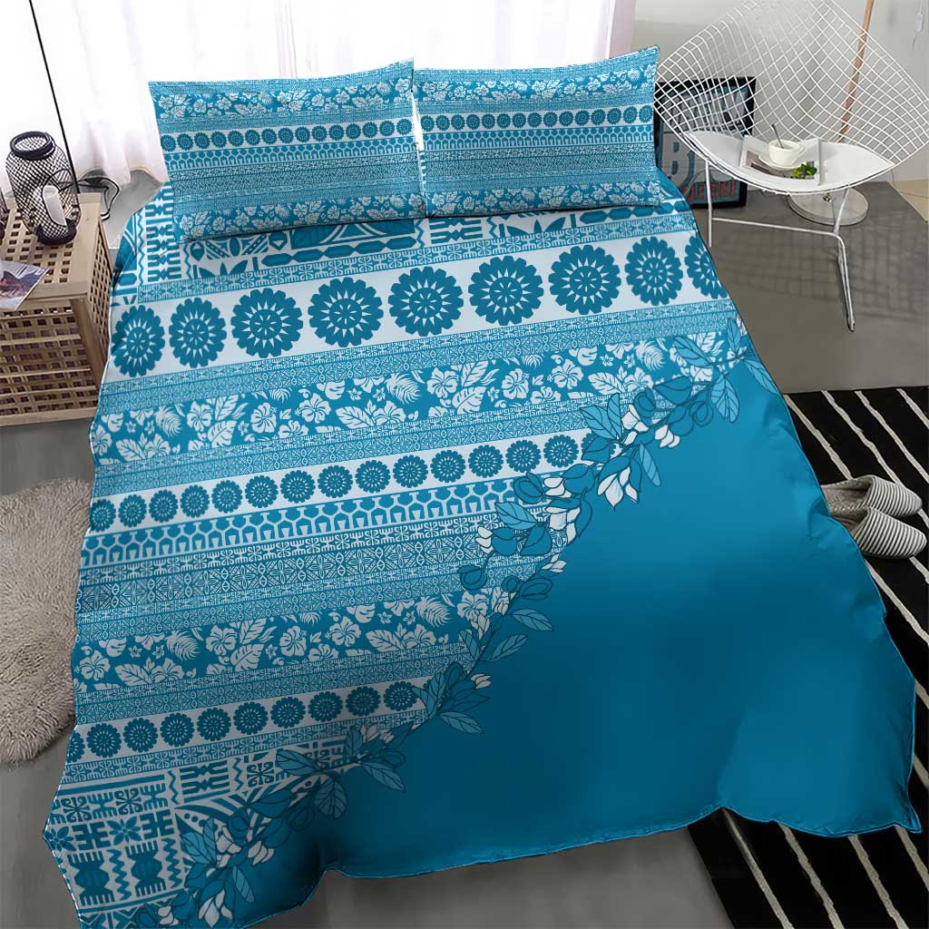 Fiji Marau na Kerisimasi Bedding Set Aqua Tagimoucia Tapa Masi Tribal - Polynesian Pride