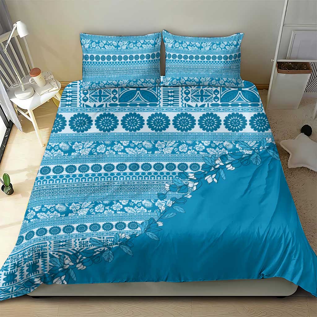 Fiji Marau na Kerisimasi Bedding Set Aqua Tagimoucia Tapa Masi Tribal - Polynesian Pride