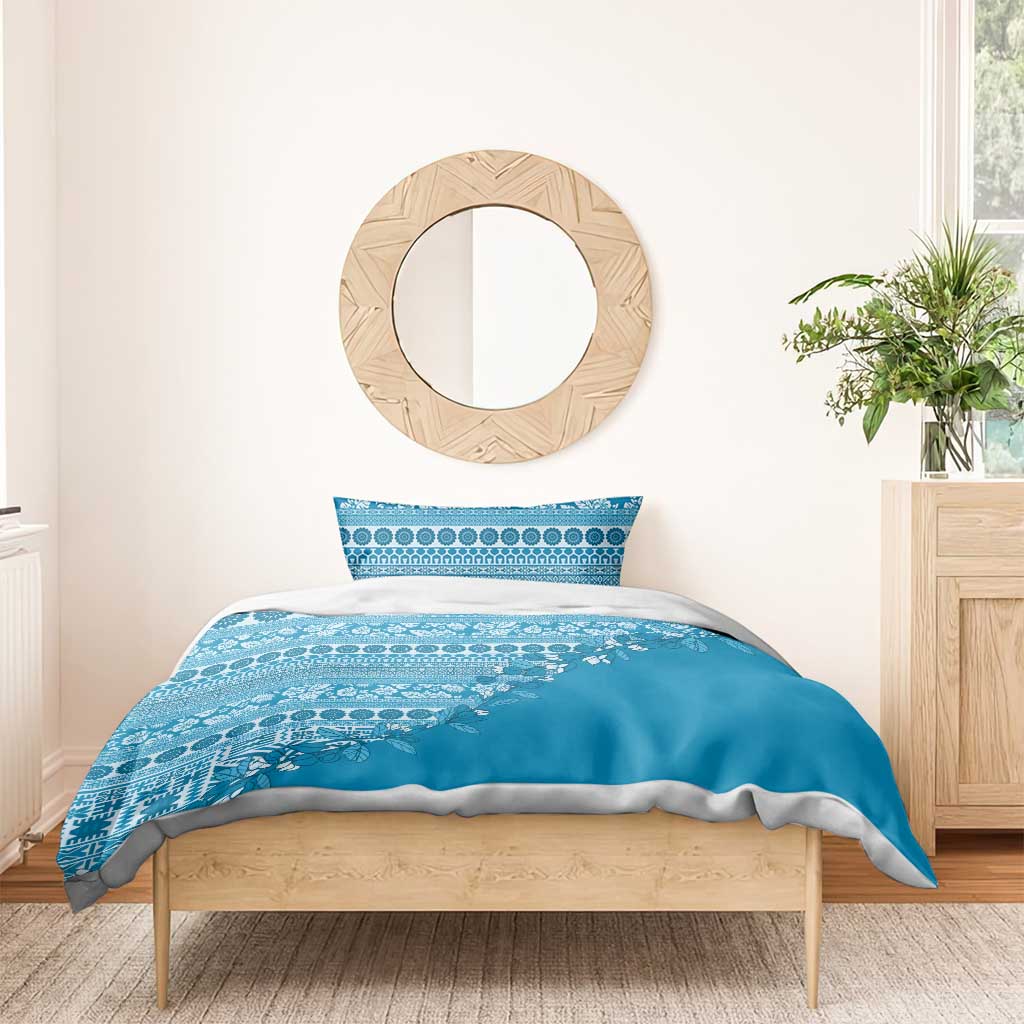 Fiji Marau na Kerisimasi Bedding Set Aqua Tagimoucia Tapa Masi Tribal - Polynesian Pride