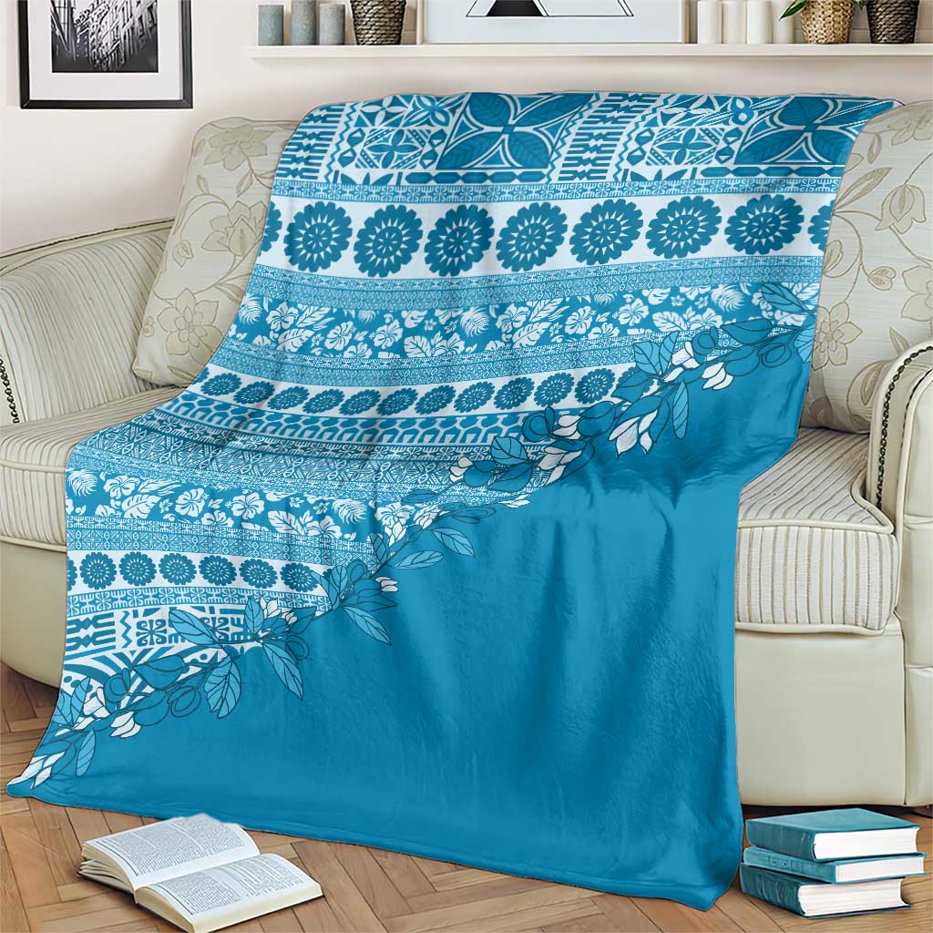 Fiji Marau na Kerisimasi Blanket Aqua Tagimoucia Tapa Masi Tribal - Polynesian Pride