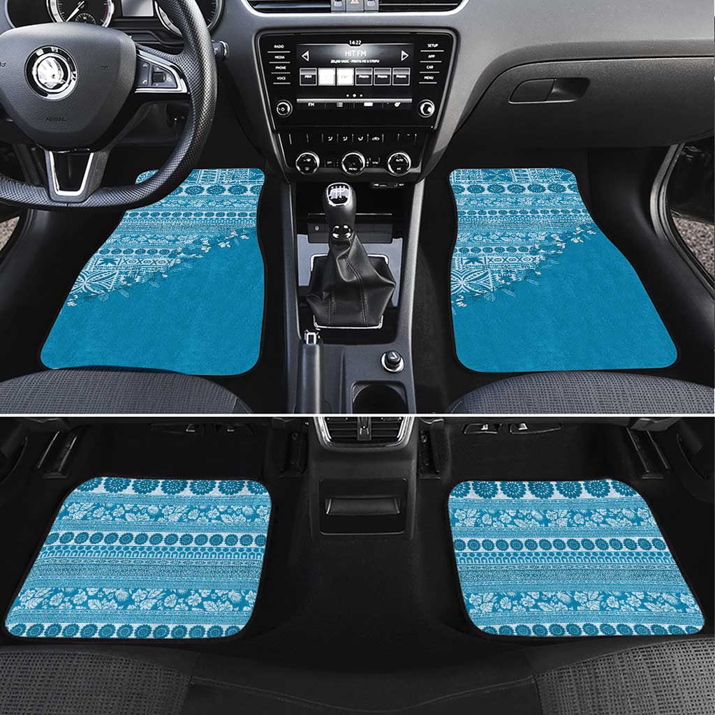 Fiji Marau na Kerisimasi Car Mats Aqua Tagimoucia Tapa Masi Tribal - Polynesian Pride