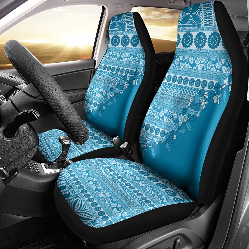 Fiji Marau na Kerisimasi Car Seat Cover Aqua Tagimoucia Tapa Masi Tribal - Polynesian Pride