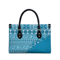 Fiji Marau na Kerisimasi Leather Bag Aqua Tagimoucia Tapa Masi Tribal LT9 - Polynesian Pride