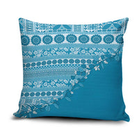 Fiji Marau na Kerisimasi Pillow Cover Aqua Tagimoucia Tapa Masi Tribal LT9 Aqua - Polynesian Pride
