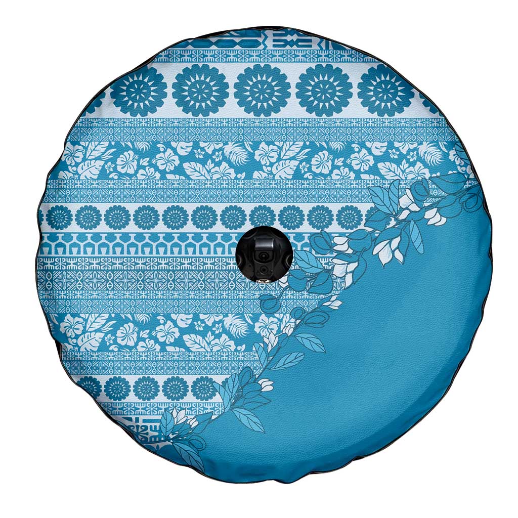 Fiji Marau na Kerisimasi Spare Tire Cover Aqua Tagimoucia Tapa Masi Tribal - Polynesian Pride