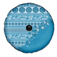 Fiji Marau na Kerisimasi Spare Tire Cover Aqua Tagimoucia Tapa Masi Tribal - Polynesian Pride