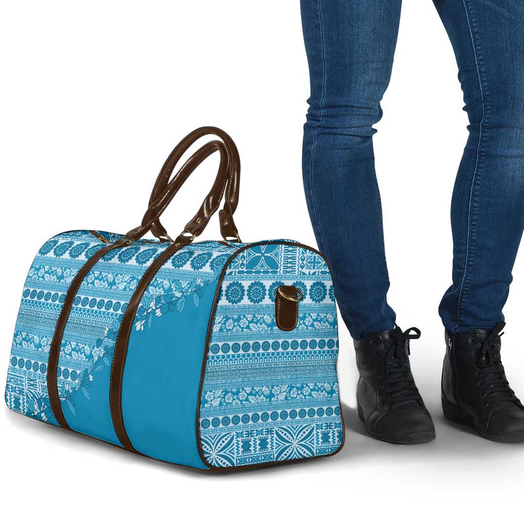 Fiji Marau na Kerisimasi Travel Bag Aqua Tagimoucia Tapa Masi Tribal LT9 - Polynesian Pride
