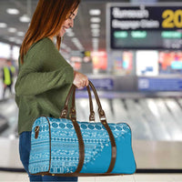 Fiji Marau na Kerisimasi Travel Bag Aqua Tagimoucia Tapa Masi Tribal LT9 - Polynesian Pride