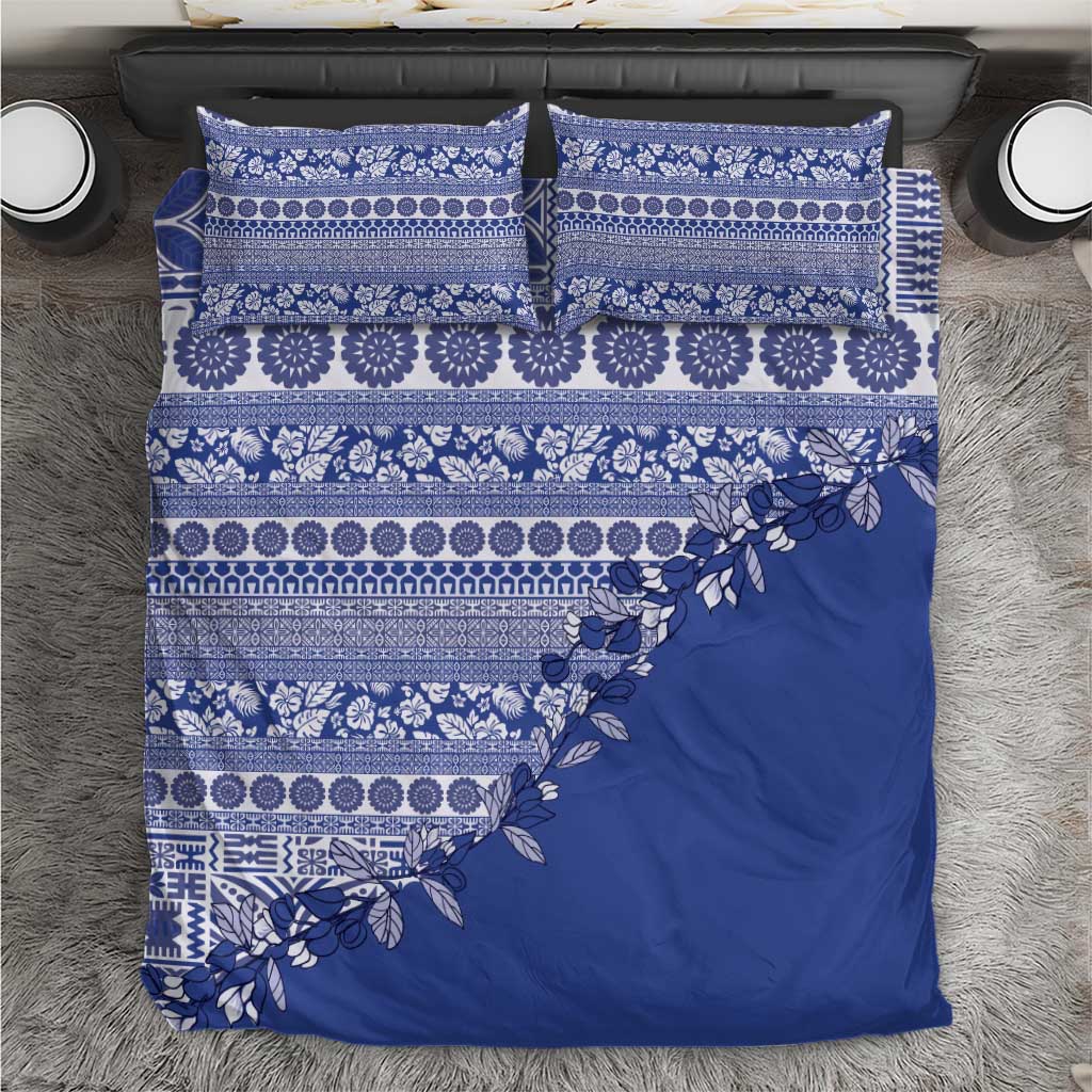 Fiji Marau na Kerisimasi Bedding Set Blue Tagimoucia Tapa Masi Tribal - Polynesian Pride