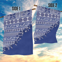 Fiji Marau na Kerisimasi Garden Flag Blue Tagimoucia Tapa Masi Tribal - Polynesian Pride
