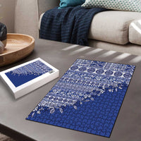 Fiji Marau na Kerisimasi Puzzle Blue Tagimoucia Tapa Masi Tribal - Polynesian Pride