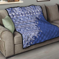 Fiji Marau na Kerisimasi Quilt Blue Tagimoucia Tapa Masi Tribal - Polynesian Pride