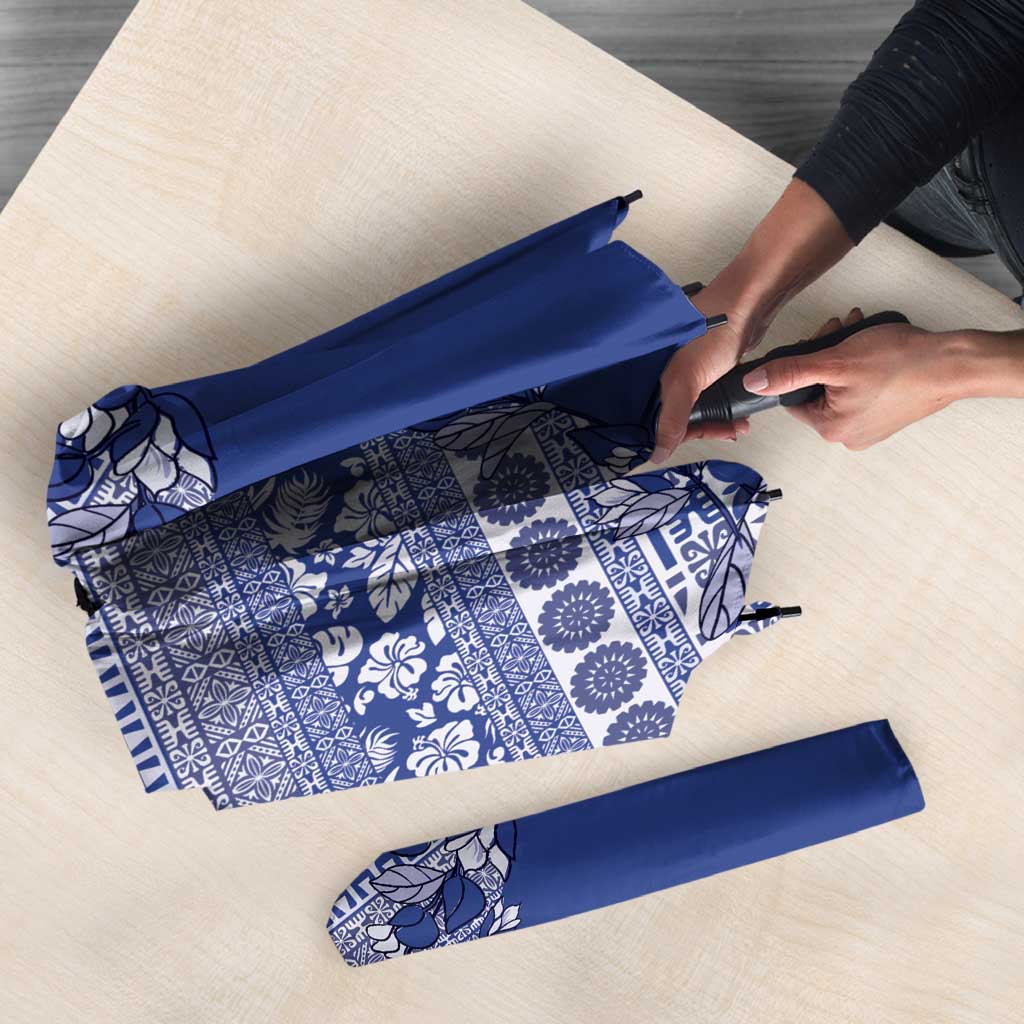 Fiji Marau na Kerisimasi Umbrella Blue Tagimoucia Tapa Masi Tribal - Polynesian Pride