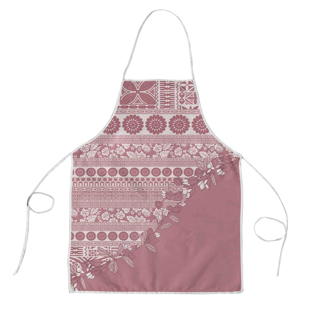 Fiji Marau na Kerisimasi Apron Dusty Rose Tagimoucia Tapa Masi Tribal - Polynesian Pride