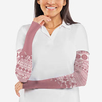 Fiji Marau na Kerisimasi Arm Sleeves Dusty Rose Tagimoucia Tapa Masi Tribal - Polynesian Pride