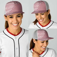 Fiji Marau na Kerisimasi Baseball Net Cap Dusty Rose Tagimoucia Tapa Masi Tribal - Polynesian Pride