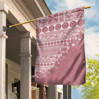 Fiji Marau na Kerisimasi Garden Flag Dusty Rose Tagimoucia Tapa Masi Tribal - Polynesian Pride