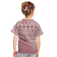 Fiji Marau na Kerisimasi Kid T Shirt Dusty Rose Tagimoucia Tapa Masi Tribal - Polynesian Pride