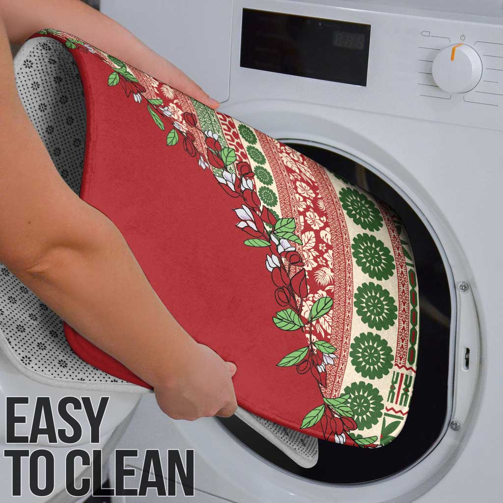 Fiji Marau na Kerisimasi Bathroom Set Red Tagimoucia Tapa Masi Tribal - Polynesian Pride