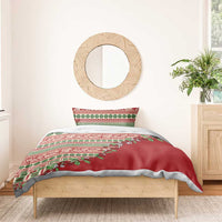 Fiji Marau na Kerisimasi Bedding Set Red Tagimoucia Tapa Masi Tribal - Polynesian Pride