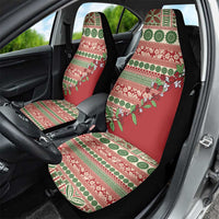 Fiji Marau na Kerisimasi Car Seat Cover Red Tagimoucia Tapa Masi Tribal - Polynesian Pride
