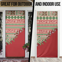 Fiji Marau na Kerisimasi Door Cover Red Tagimoucia Tapa Masi Tribal - Polynesian Pride