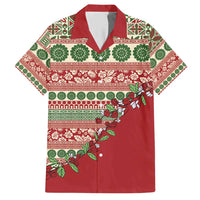 Fiji Marau na Kerisimasi Hawaiian Shirt Red Tagimoucia Tapa Masi Tribal - Polynesian Pride