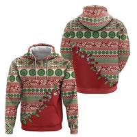 Fiji Marau na Kerisimasi Hoodie Red Tagimoucia Tapa Masi Tribal - Polynesian Pride